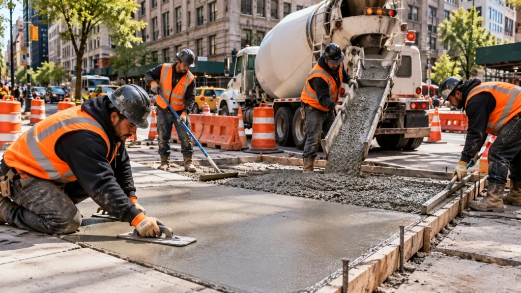 NYC DOT sidewalk violation repair in Manhattan — sidewalk construction and repairs